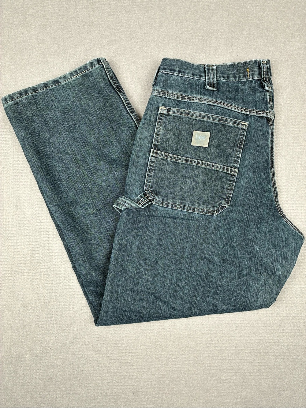 VTG Lee Carpenter Men’s Relaxed Fit Slate Blue Denim Jeans 36x30
